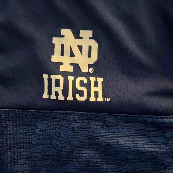Colosseum Men's Notre Dame Navy Pullover - Picture 3 of 3